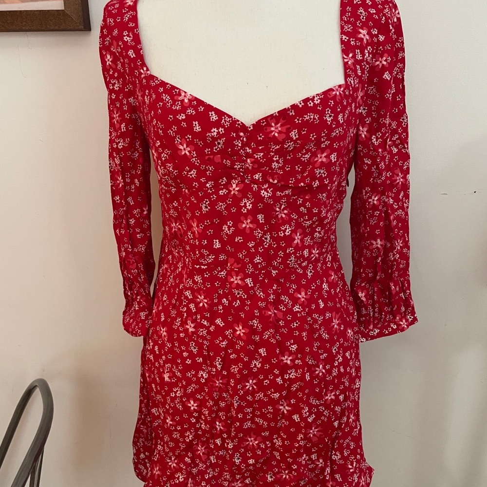 Zara Red Floral Dress